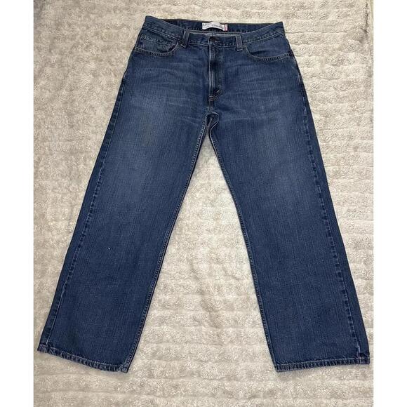 Levi's 569 Loose Straight Fit normcore medium wash denim jeans Size 36x32 - Picture 1 of 7